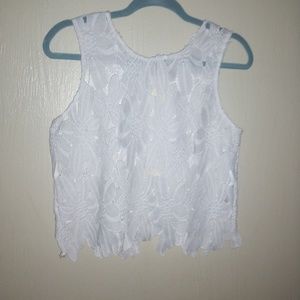 Floral cutout tank top